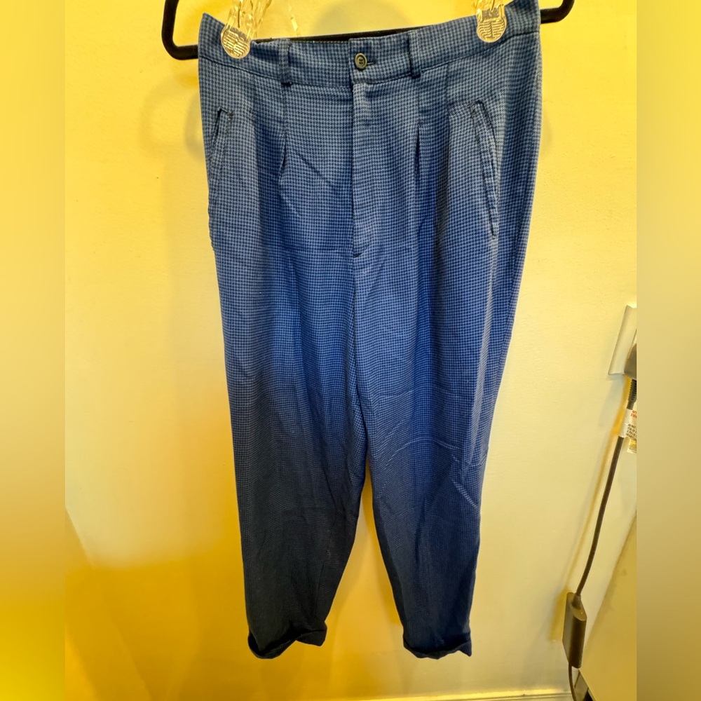 Blue check pants from Japan